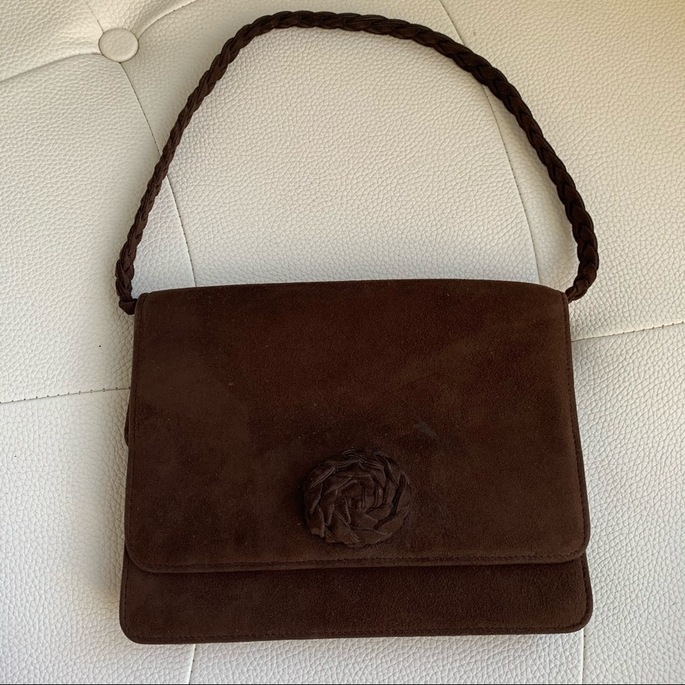 Vintage brown suede purse